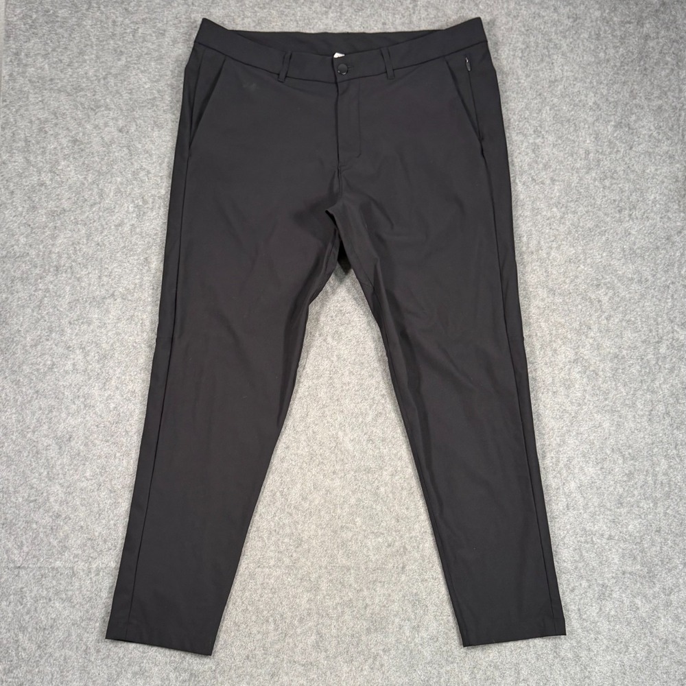 Lululemon Athletica Black Warpstreme Slim Fit Commission Pants Men's Size 38x30